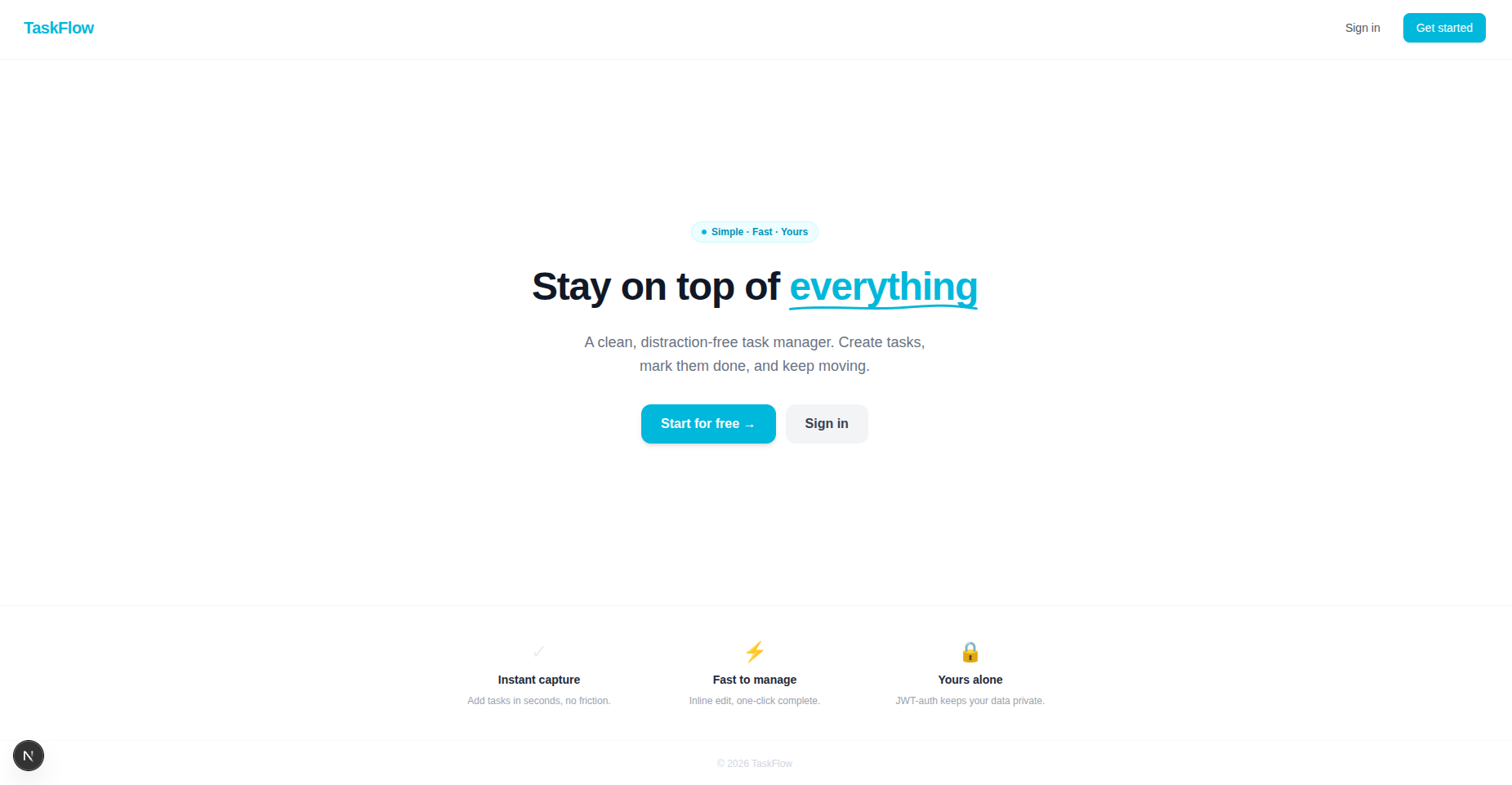 TaskFlow — Full Stack App